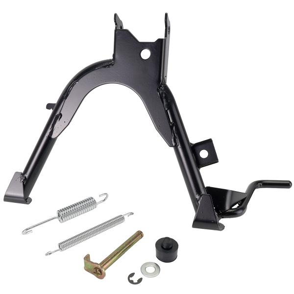 BEQUILLE CENTRALE TNT ADAPT. MBK 50 NITRO 1997-2012 / YAMAHA 50 AEROX 1997-2012 NOIR (OEM : 5ME-F7111-02)
