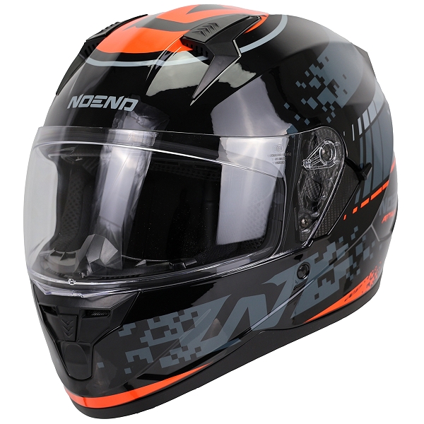CASQUE INTEGRAL DOUBLE ECRAN NOEND ATTACK SC-33 NOIR ROUGE   M