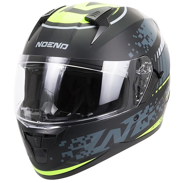 CASQUE INTEGRAL DOUBLE ECRAN NOEND ATTACK SC-33 NOIR JAUNE  XL