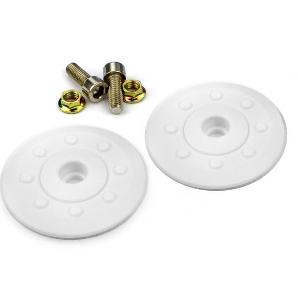 KIT FIXATION CASQUE JET AERO SB18 NOUVEAU MODELE BLANC (LA PAIRE)