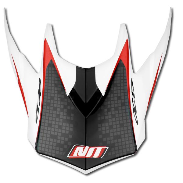 VISIERE CASQUE CROSS NOEND DEFCON BY OCD WHITE/RED TX696