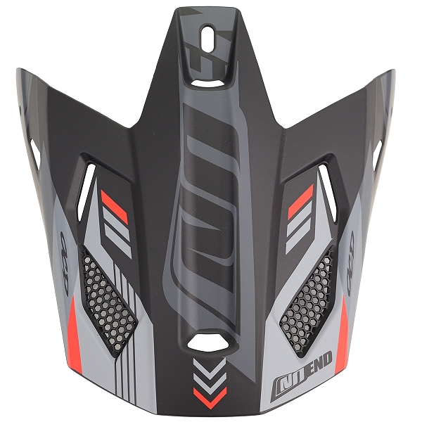 VISIERE CASQUE CROSS NOEND DAGGER NOIR / ROUGE MAT