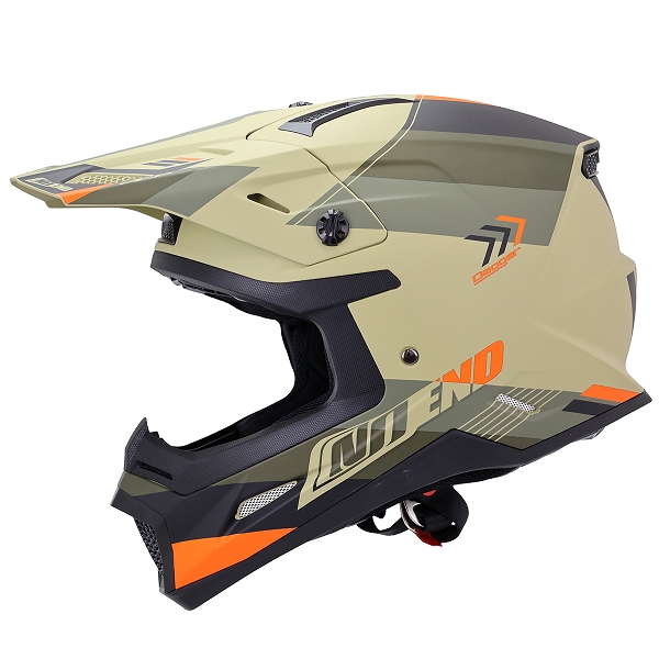 CASQUE CROSS NOEND DAGGER KAKI / ORANGE  MAT   XXL