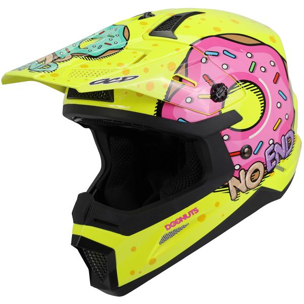 CASQUE CROSS NOEND DONUTS JAUNE  XXL (63-64CM)