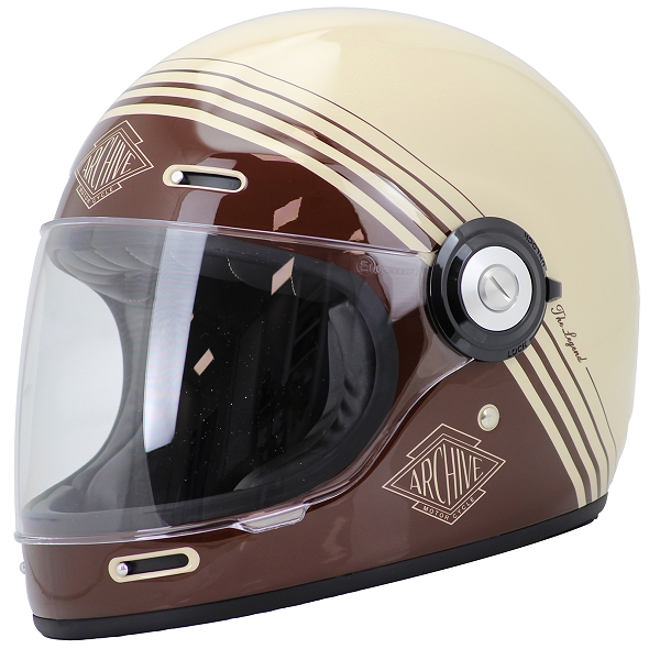 CASQUE INTEGRAL ARCHIVE VINTAGE THE LEGEND FIBRE BROWN TAILLE   L