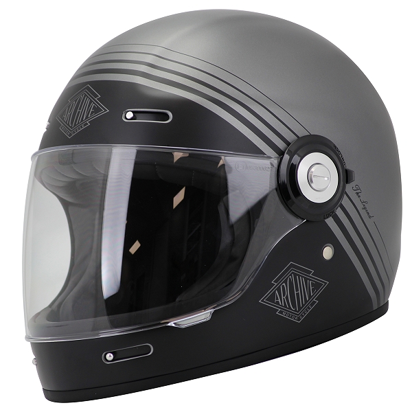 CASQUE INTEGRAL ARCHIVE VINTAGE THE LEGEND FIBRE GREY TAILLE XXL