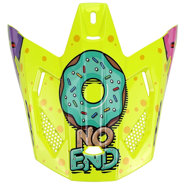 VISIERE CASQUE CROSS ENFANT DONUTS NOEND JAUNE FLUO