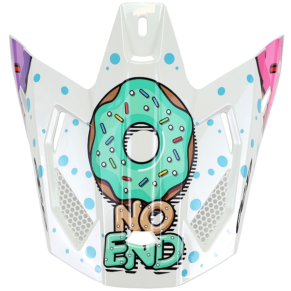 VISIERE CASQUE CROSS ENFANT DONUTS NOEND BLANC