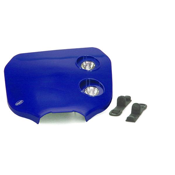 TETE DE FOURCHE ENDURO BI HALOGENE CROSS BLEU  *