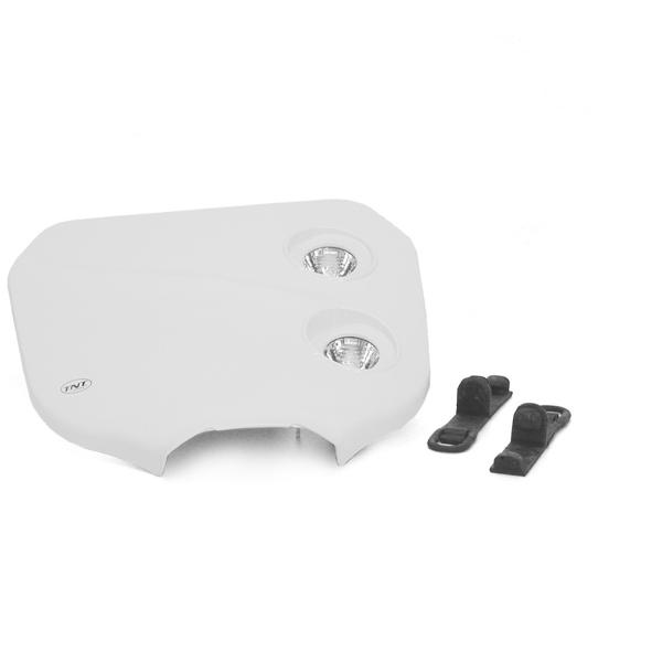 TETE DE FOURCHE ENDURO BI HALOGENE CROSS BLANC *