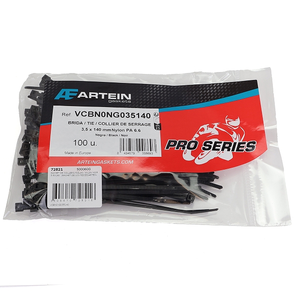 SACHET DE COLLIERS RISLAN  NYLON NOIR 3.5X140  (SACHET DE 100 PIECES)