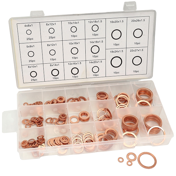 BOITE / COFFRET ASSORTIMENT RONDELLES CUIVRES (220 PIECES)