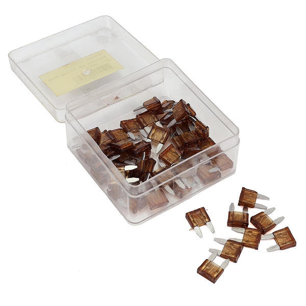 MINI FUSIBLES PLATS / MICRO FUSIBLE  ENFICHABLE 7.5A (LOT DE 50)