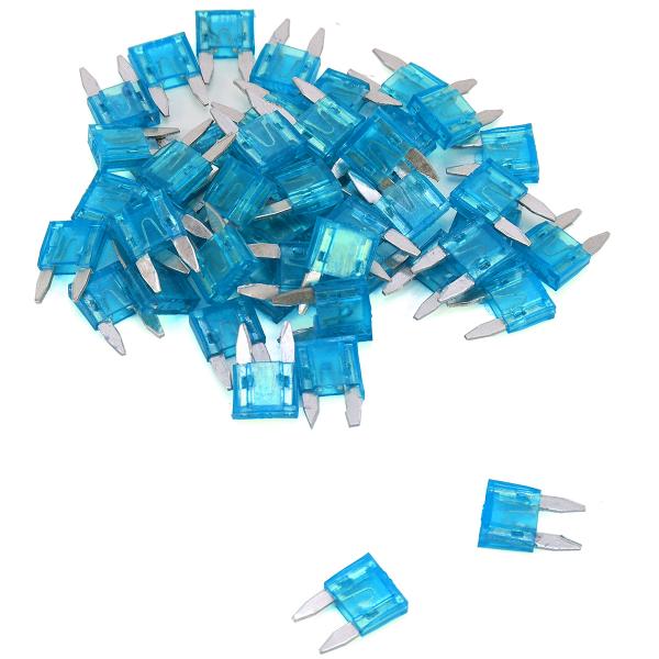MINI FUSIBLES PLATS / MICRO FUSIBLE  ENFICHABLE 15A (LOT DE 50)