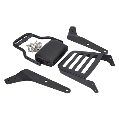SISSY BAR BAS AVEC PORTE BAGAGES NOIR ARCHIVE BLACKPEARL 125cc