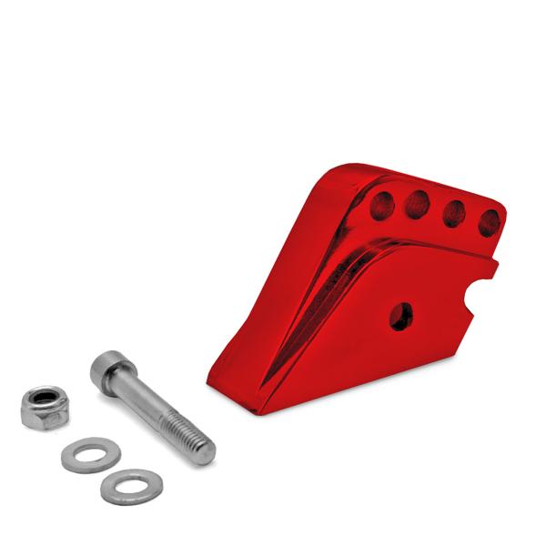REHAUSSE AMORTISSEUR ADAPT. SCOOT PEUGEOT 50 TKR. SPEEDFIGHT. BUXY (4 POSITIONS) ROUGE ANODISE