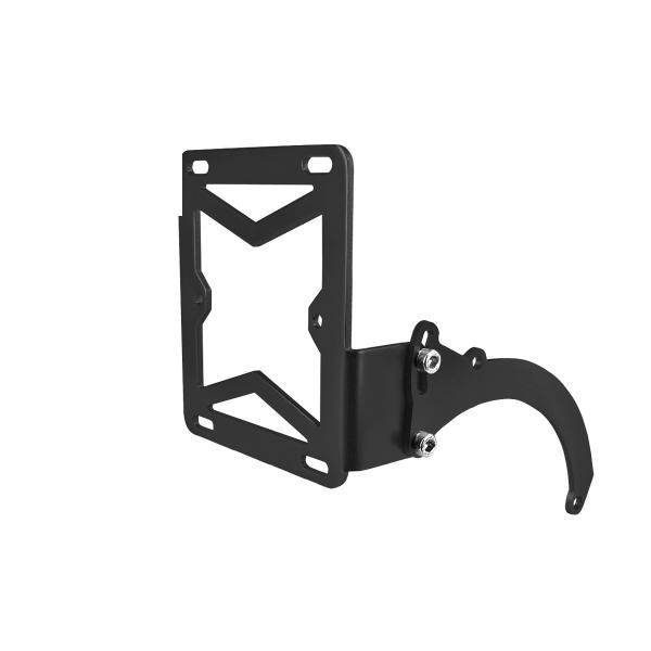 SUPPORT LATERAL PLAQUE IMMATRICULATION ADAPT. PEUGEOT SPEEDFIGHT / TREKKER NOIR MAT
