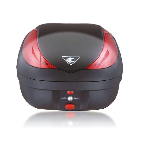 TOP CASE COOCASE WIZARD LUXURY V36 LITRES NOIR LIVRE AVEC PLATINE (AVEC TELECOMMANDE. ALARME. FEU STOP A LED)