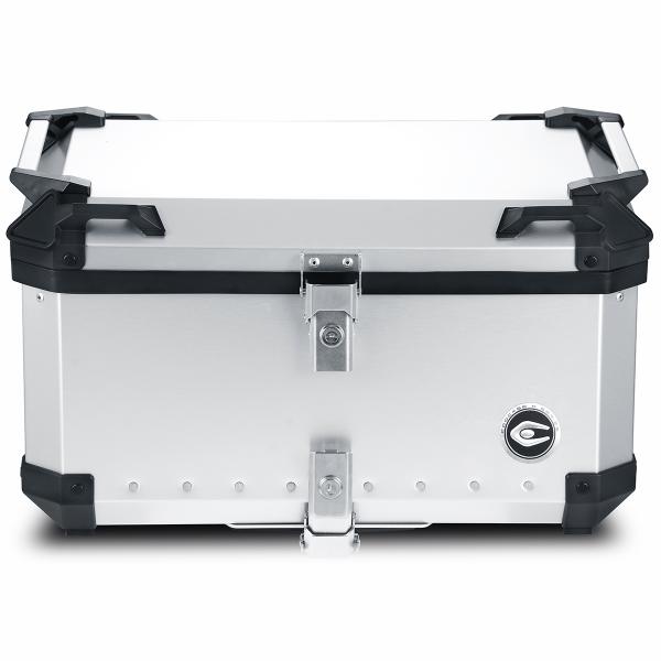 TOP CASE MOTO / SCOOTER  COOCASE X3 ALUMINIUM SERIES 60 LITRES (LIVRE AVEC PLATINE) GRIS