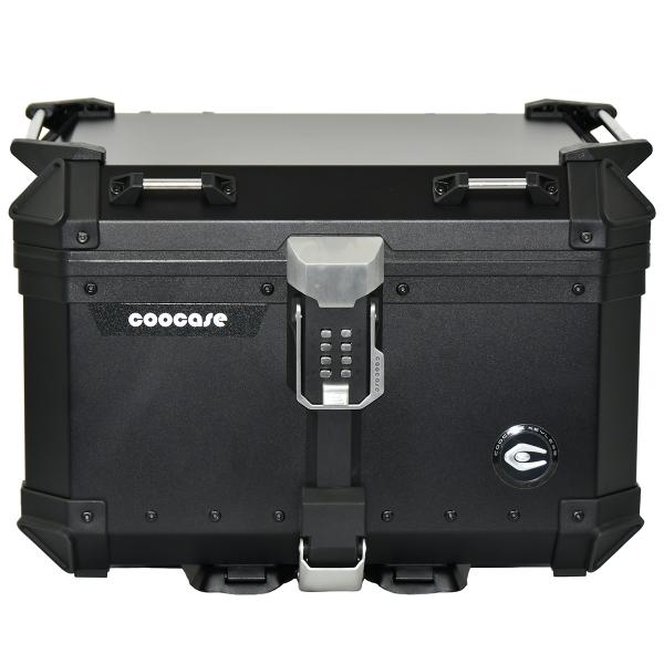 TOP CASE MOTO / SCOOTER  COOCASE KEYLESS  ALUMINIUM SERIES 55 LITRES  (LIVRE AVEC PLATINE) NOIR