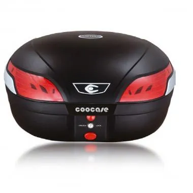 TOP CASE COOCASE ASTRA LUXURY S48 LITRES NOIR LIVRE AVEC PLATINE (AVEC TELECOMMANDE. ALARME. FEU STOP A LED)