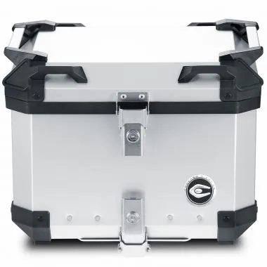 TOP CASE MOTO / SCOOTER  COOCASE X1 ALUMINIUM SERIES 40 LITRES  (LIVRE AVEC PLATINE) GRIS
