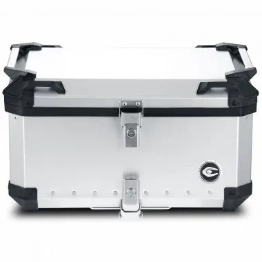 TOP CASE MOTO / SCOOTER  COOCASE X3 ALUMINIUM SERIES 60 LITRES (LIVRE AVEC PLATINE) GRIS
