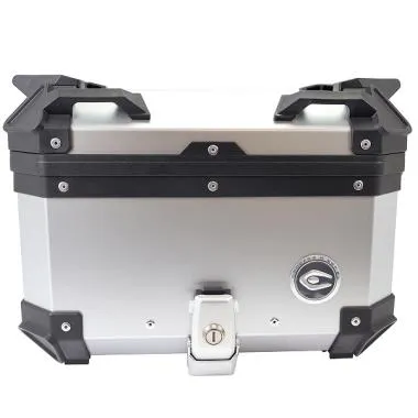 TOP CASE MOTO / SCOOTER  COOCASE X1 ALUMINIUM SERIES 30 LITRES (LIVRE AVEC PLATINE) GRIS