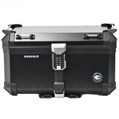 TOP CASE MOTO / SCOOTER  COOCASE KEYLESS ALUMINIUM SERIES 65 LITRES  (LIVRE AVEC PLATINE) NOIR