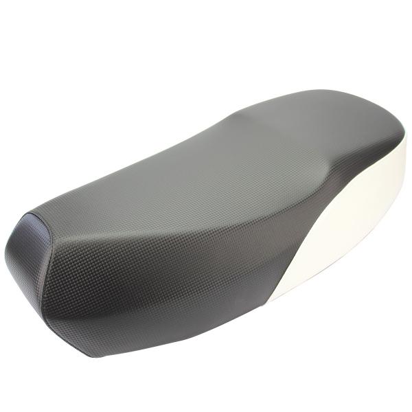 SELLE SCOOTER ADAPT. MBK BOOSTER SPIRIT 1999-2003 / YAMAHA BWS 1999-2003 (OEM : 4PB-F47305-100) NOIR / BLANC
