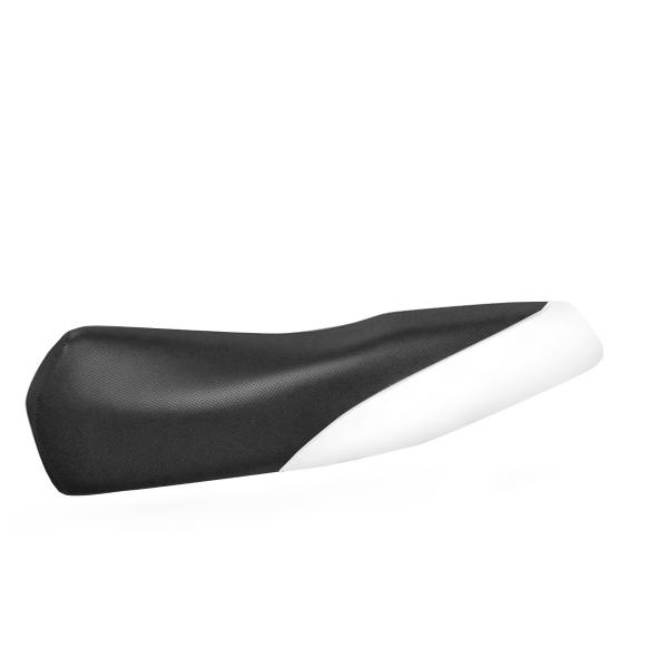 COUVRE SELLE SCOOTER ADAPT. MBK BOOSTER 1999>2003 / YAMAHA BWS 1999>2003  NOIR/BLANC