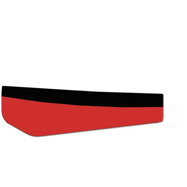 COUVRE SELLE MOTO ADAPT. DERBI SENDA DRD 02-05 X-RACE 04-09  NOIR / ROUGE (NOUVEAU MODELE)