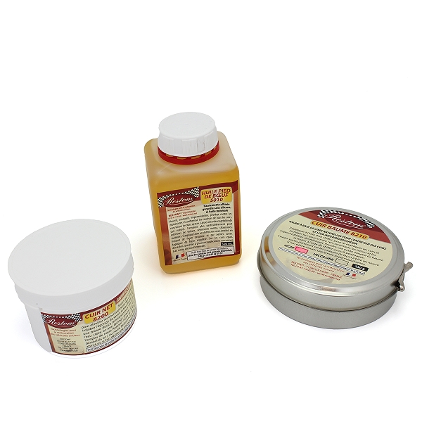 RESTOM KIT ENTRETIEN CUIR NOIR (SANS BROSSE)