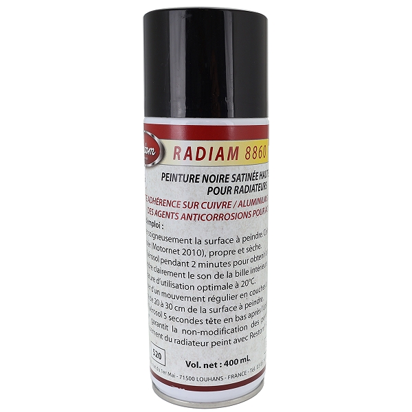 RESTOM  RADIAM  8860 PEINTURE NOIRE SATINEE POUR RADIATEUR