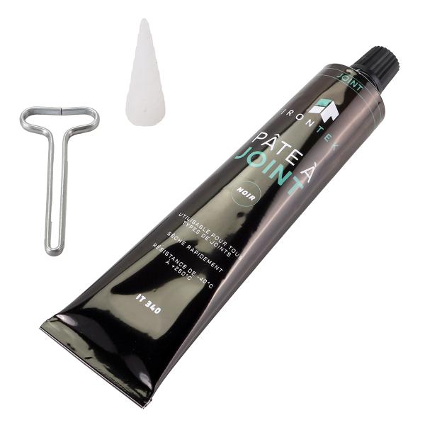 SILICONE NOIR HAUTE TEMPERATURES 80ml + 1 BUSE INCLUE ( IRONTEK IT340 )