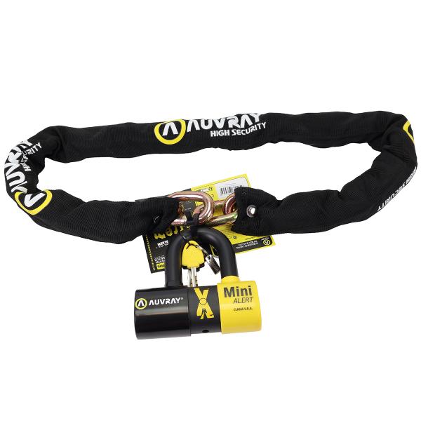ANTIVOL AUVRAY CHAINE  XTREM MINI ALERTE Ø13.5MM  - L.140CM - HOMOLOGUE SRA/ ART****