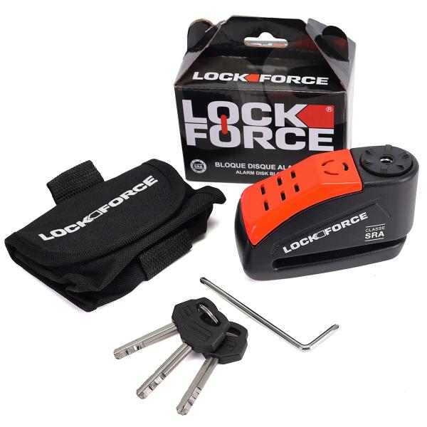 ANTIVOL BLOQUE DISQUE ALARME SONORE LOCKFORCE Ø14MM  CLASSE SRA HOMOLOGUE ( 110DB )