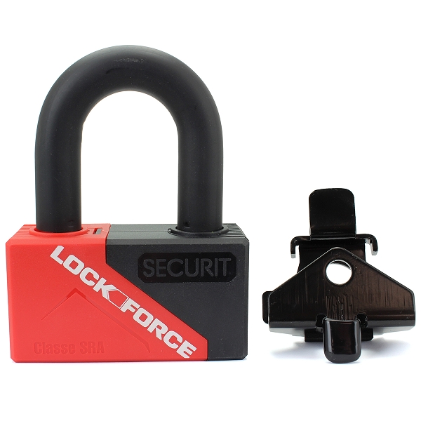 ANTIVOL MINI U 55 X 43  LOCKFORCE SECURIT  Ø16.5 / 3 CLES + SUPPORT MOTO / SCOOTER (HOMOLOGUEE SRA)