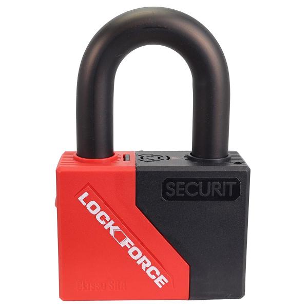ANTIVOL MINI U 98 X 73 LOCKFORCE MUA01 SECURIT ALARME  Ø16.5 / 3 CLES + SUPPORT MOTO / SCOOTER  ( HOMOLOGUEE SRA ) ( 105 DB )