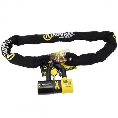 ANTIVOL AUVRAY CHAINE  XTREM MINI ALERTE Ø13.5MM  - L.140CM - HOMOLOGUE SRA/ ART****