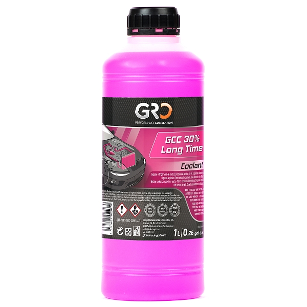 LIQUIDE DE REFROIDISSEMENT GLOBAL RACING OIL GCC-30 (1L) GRO ROSE ( PIAGGIO )