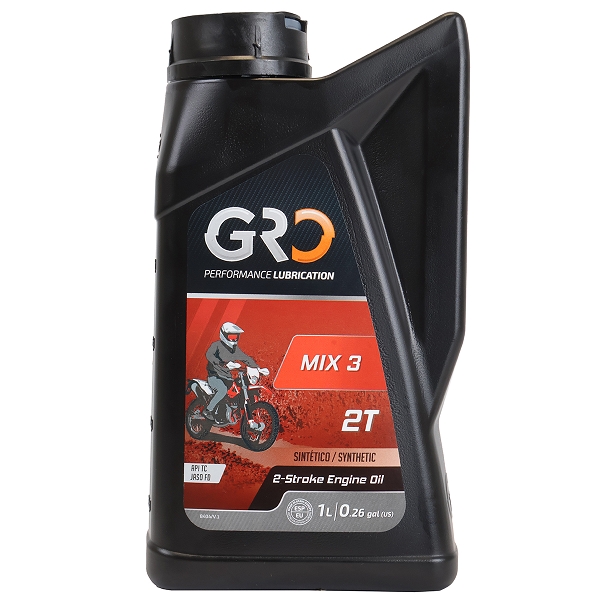 HUILE GLOBAL RACING OIL 2T MIX 3 SYNTHESE (BIDON 1L) GRO