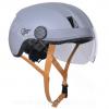 CASQUE VELO ADULTE SAFETY LABS IN-MOLD CITY 2 GRIS AVEC ECLAIRAGE LED INTEGREE T.M (54-57CM)