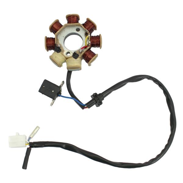 STATOR ALLUMAGE SCOOTER ADAPT. TNT MOTOR ROMA 4T EURO 3 / PEUGEOT KISBEE 4T V-CLIC. KYMCO AGILITY 4T GY6 50cc 4T EURO 3 (MOTEUR 139QMA/B)