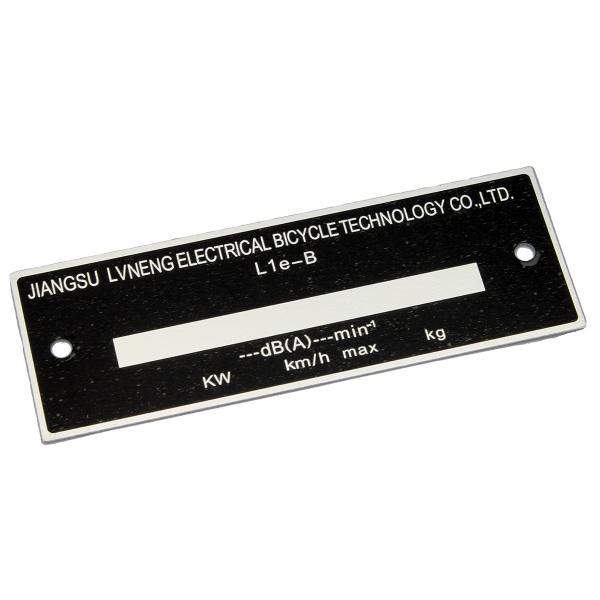 PLAQUE DE NUMERO DE SERIE LVNENG X1-S5-S3