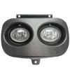 DOUBLE OPTIQUE SCOOT ADAPT. MBK BOOSTER / YAMAHA BWS CARBONE MAT TRESSE (HOMOLOGUE CE)