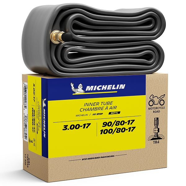 CHAMBRE A AIR MOTO 17" 100/80-17.  90/80-17. 3.00-17  MICHELIN 17ME VALVE TR4 (788345)