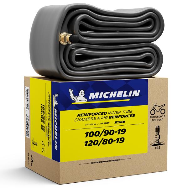 CHAMBRE A AIR MOTO RENFORCEE 19'  100/90-19 120/80-19 MICHELIN 19MER VALVE TR4 (STANDARD) (CROSS) 3528707547200