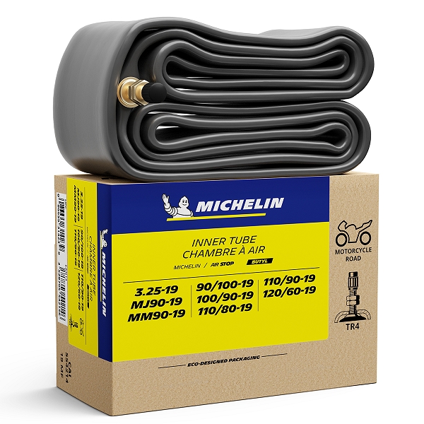 CHAMBRE A AIR 19'' 3.25-19. 90/100-19. 110/90-19. 100/90-19. 110/80-19. 120/60-19. 120/70-19. 130/60-19 MICHELIN 19MF VALVE TR4 (032532)