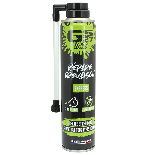 BOMBE ANTI CREVAISON REPARATION EXPRESS GS27 MOTO 300 ML